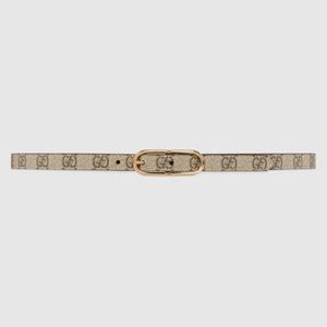 GUCCI Jackie thin GG Supreme Canvas Belt NWT